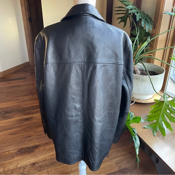 Vintage London Fog Leather Car Coat Jacket - Picture 4 of 14
